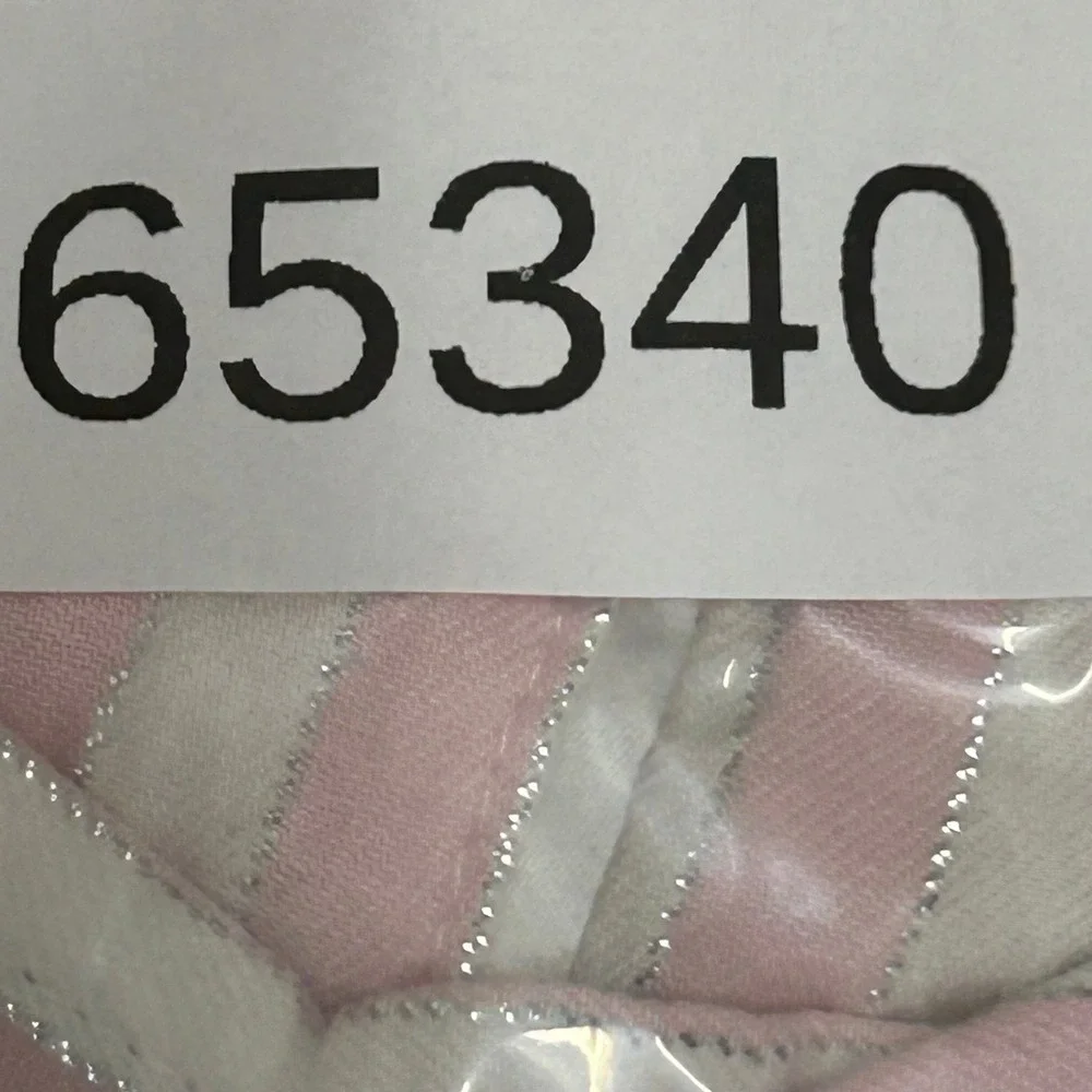 Victoria's Secret Sleep Shirt Womens Size M Pink White Striped Metallic Lounge